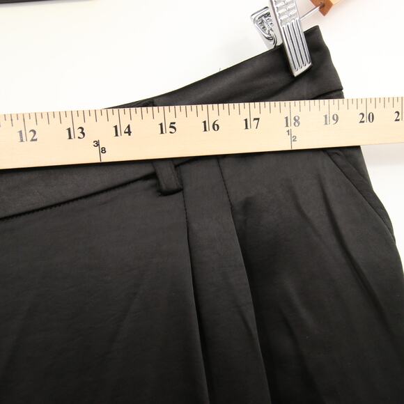 Vince Camuto Dress Pants Black Wide Leg Front Pleat Satin Trouser Pant Size 14W - Picture 5 of 16